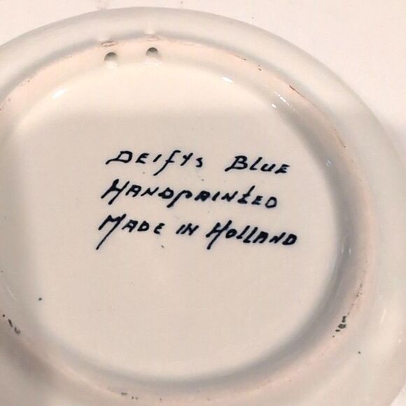 Vintage Delft Blue Hand Painted Windmill Plate Dish Made in Holland - Picture 3 of 7